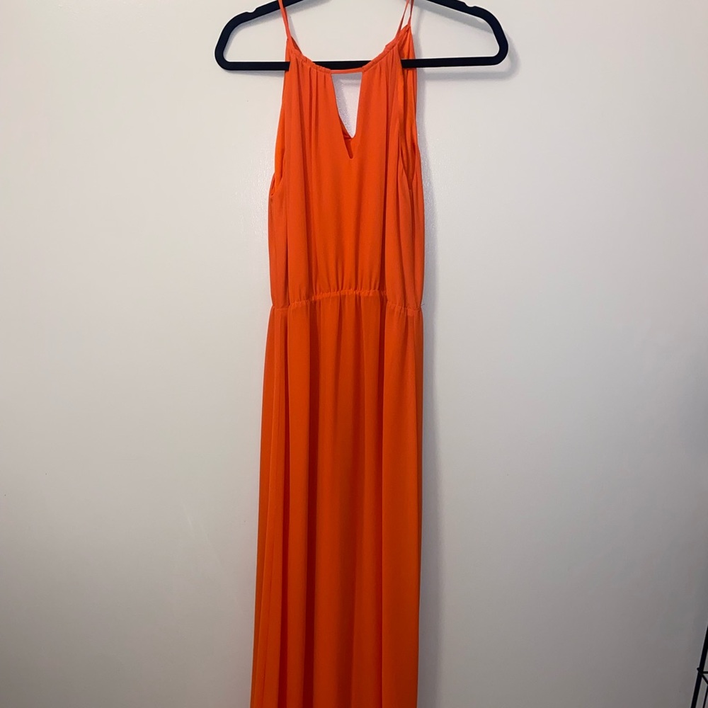 Gianni Bini Bold Orange Maxi Dress